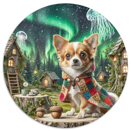 Chihuahua Puzzle 1000 Teile Rund Puzzles Erwachsene Und Kinder Poster Spiel Abbauen Impossible Stress Stressfreisetzung Anspruchsvoll Kreative 1000pcs (67.5x67.5cm) von RTTASVLZX