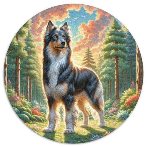 Chinesische Crested Dog Rund Puzzles 1000 Teile Erwachsene Und Kinder Puzzle HeimdekoRatteion Pädagogisches Handwerk Großes Gemütliche Schwieriges Circular 1000pcs (67.5x67.5cm) von RTTASVLZX