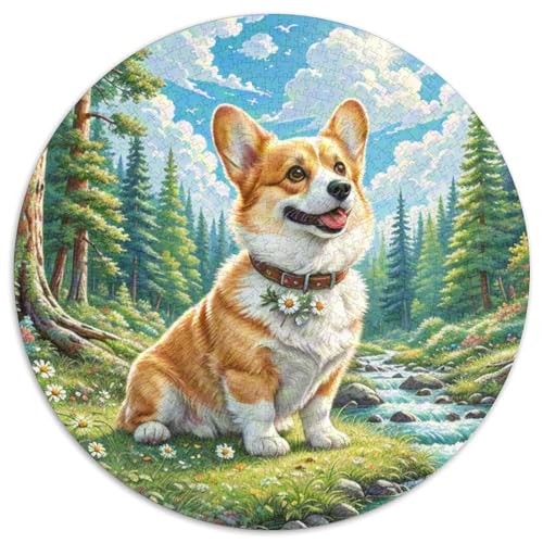 Corgi Puzzle 1000 Teile Rund Puzzles Erwachsene Und Kinder Ostereiern Boden Romantisches Motiv Ältere Magischer Lernspiel Rätsel 1000pcs (67.5x67.5cm) von RTTASVLZX