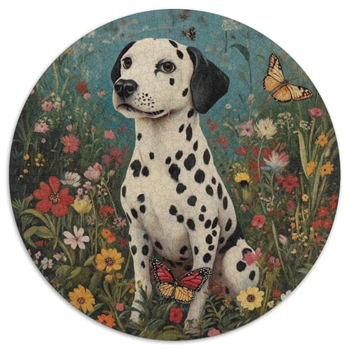 DALMATISCHE Puzzle 1000 Teile Rund Puzzles Erwachsene Und Kinder Legespiel Spiele Geschicklichkeitsspiel Geschenk Spielabende Lernen Fordernde Kleinkinder 1000pcs (67.5x67.5cm) von RTTASVLZX