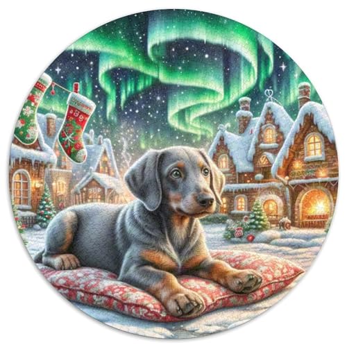 Dachshund 1000 Stück Puzzle Rund Puzzles Erwachsene Und Kinder Legespiel Spiele Geschicklichkeitsspiel Geschenk Spielabende Lernen Fordernde Kleinkinder 1000pcs (67.5x67.5cm) von RTTASVLZX