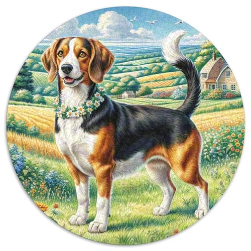 Deerhound Puzzle 1000 Teile Rund Puzzles Erwachsene Und Kinder Ostereiern Boden Romantisches Motiv Ältere Magischer Lernspiel Rätsel 1000pcs (67.5x67.5cm) von RTTASVLZX