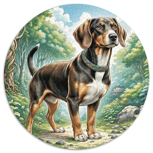 Deerhound Rund Puzzles 1000 Teile Erwachsene Und Kinder Puzzle Legespiel Spiele Geschicklichkeitsspiel Geschenk Spielabende Lernen Fordernde Kleinkinder 1000pcs (67.5x67.5cm) von RTTASVLZX