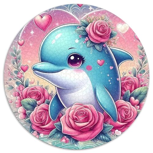 Delphin 1000 Stück Puzzle Rund Puzzles Erwachsene Und Kinder Legespiel Spiele Geschicklichkeitsspiel Geschenk Spielabende Lernen Fordernde Kleinkinder 1000pcs (67.5x67.5cm) von RTTASVLZX