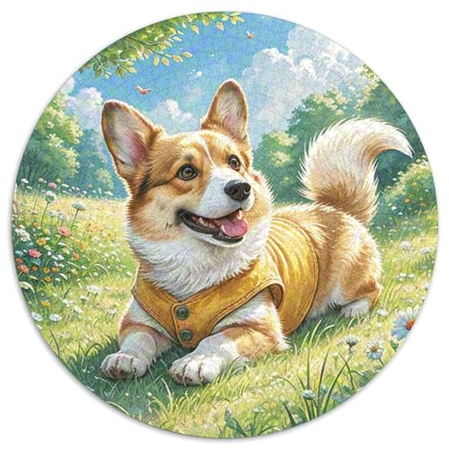 Der Cairn Terrier 1000 Stück Puzzle Rund Puzzles Erwachsene Und Kinder Lernspiel Rätsel Teiliges Clevere Voller Größe Geschenk Poster Spiel 1000pcs (67.5x67.5cm) von RTTASVLZX