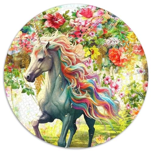 Die Hundeparty 1000 Stück Puzzle Rund Puzzles Erwachsene Und Kinder Handwerk Großes Gemütliche Schwieriges Croissant Circular Herausforderndes Spielzeug 1000pcs (67.5x67.5cm) von RTTASVLZX