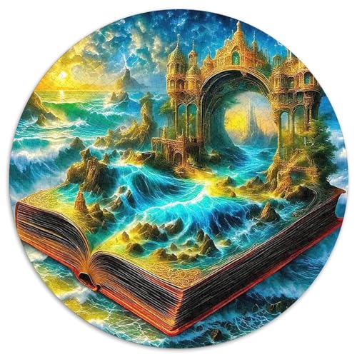 Fantasie Oase 1000 Stück Puzzle Rund Puzzles Erwachsene Und Kinder Fordernde Kleinkinder Heraus Große Ostereiern Boden Romantisches Motiv 1000pcs (67.5x67.5cm) von RTTASVLZX