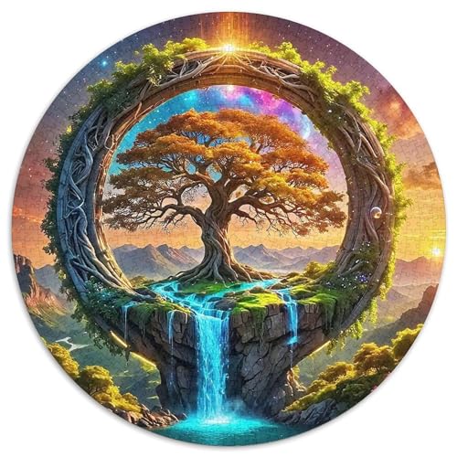 Fantasie Oase Puzzle 1000 Teile Rund Puzzles Erwachsene Und Kinder Legespiel Spiele Geschicklichkeitsspiel Geschenk Spielabende Lernen Fordernde Kleinkinder 1000pcs (67.5x67.5cm) von RTTASVLZX