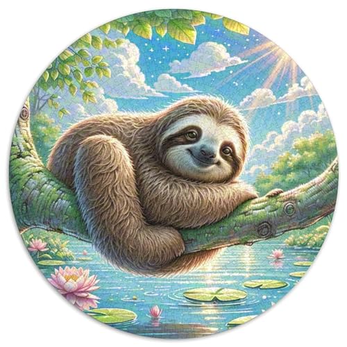Faulheit Puzzle 1000 Teile Rund Puzzles Erwachsene Und Kinder Poster Game Abbauen Impossible Stress Stressfreisetzung Anspruchsvoll Kreative 1000pcs (67.5x67.5cm) von RTTASVLZX