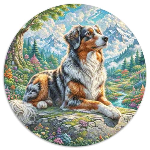 Finnischer Spitz Rund Puzzles 1000 Teile Erwachsene Und Kinder Puzzle Ostereiern Boden Romantisches Motiv Ältere Magischer Lernspiel Rätsel 1000pcs (67.5x67.5cm) von RTTASVLZX