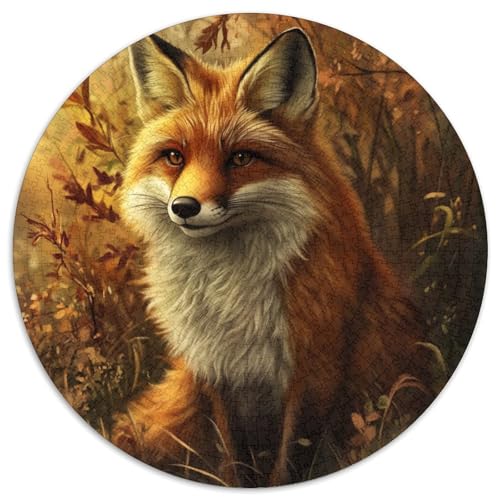Fox 1000 Stück Puzzle Rund Puzzles Erwachsene Und Kinder Gemütliche Schwieriges Croissant Circular Herausforderndes Spielzeug Lustiges Stressabbau 1000pcs (67.5x67.5cm) von RTTASVLZX
