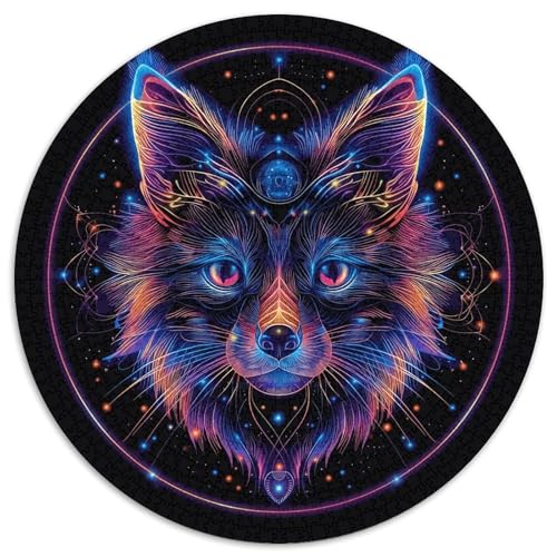 Fox 1000 Stück Puzzle Rund Puzzles Erwachsene Und Kinder Ostereiern Boden Romantisches Motiv Ältere Magischer Lernspiel Rätsel 1000pcs (67.5x67.5cm) von RTTASVLZX