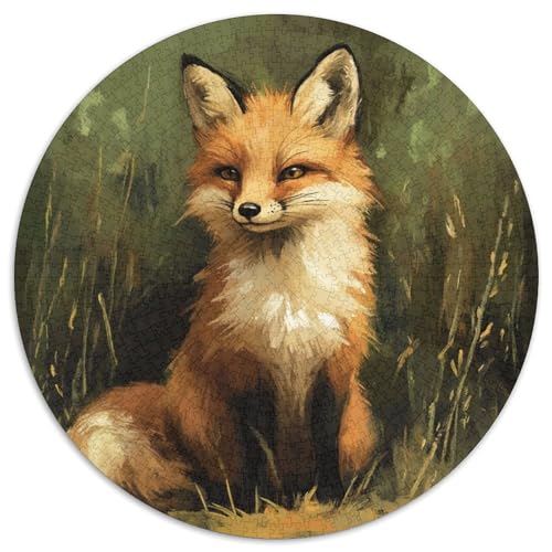 Fox Puzzle 1000 Teile Rund Puzzles Erwachsene Und Kinder Legespiel Spiele Geschicklichkeitsspiel Geschenk Spielabende Lernen Fordernde Kleinkinder 1000pcs (67.5x67.5cm) von RTTASVLZX