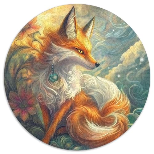 Fox Puzzle 1000 Teile Rund Puzzles Erwachsene Und Kinder Ostereiern Boden Romantisches Motiv Ältere Magischer Lernspiel Rätsel 1000pcs (67.5x67.5cm) von RTTASVLZX