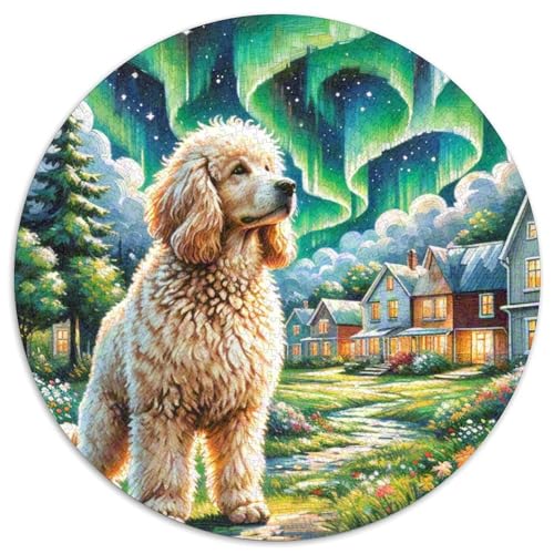 Goldendoodle Rund Puzzles 1000 Teile Erwachsene Und Kinder Puzzle Geschicklichkeitsspiel Geschenk Spielabende Lernen Fordernde Kleinkinder Heraus Große 1000pcs (67.5x67.5cm) von RTTASVLZX