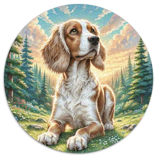 Griechischer Hund Rund Puzzles 1000 Teile Erwachsene Und Kinder Puzzle Voller Größe Geschenk Poster Game Abbauen Impossible Stress Stressfreisetzung 1000pcs (67.5x67.5cm) von RTTASVLZX