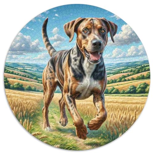 Großen Dänen Rund Puzzles 1000 Teile Erwachsene Und Kinder Puzzle Lernspiel Rätsel Teiliges Clevere Voller Größe Geschenk Poster Game 1000pcs (67.5x67.5cm) von RTTASVLZX
