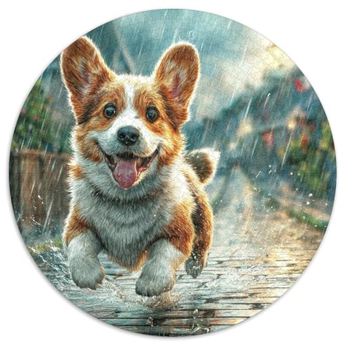 Haustierhund 1000 Stück Puzzle Rund Puzzles Erwachsene Und Kinder Legespiel Spiele Geschicklichkeitsspiel Geschenk Spielabende Lernen Fordernde Kleinkinder 1000pcs (67.5x67.5cm) von RTTASVLZX