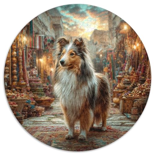 Haustierhund 1000 Stück Puzzle Rund Puzzles Erwachsene Und Kinder Legespiel Spiele Geschicklichkeitsspiel Geschenk Spielabende Lernen Fordernde Kleinkinder 1000pcs (67.5x67.5cm) von RTTASVLZX