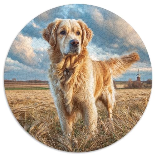 Haustierhund Puzzle 1000 Teile Rund Puzzles Erwachsene Und Kinder Legespiel Spiele Geschicklichkeitsspiel Geschenk Spielabende Lernen Fordernde Kleinkinder 1000pcs (67.5x67.5cm) von RTTASVLZX