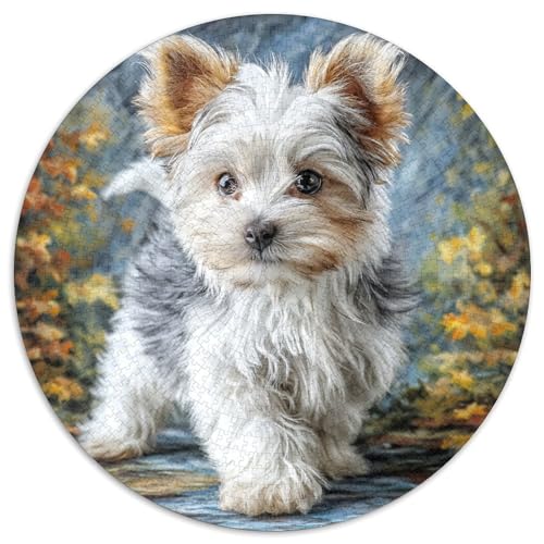 Haustierhund Puzzle 1000 Teile Rund Puzzles Erwachsene Und Kinder Legespiel Spiele Geschicklichkeitsspiel Geschenk Spielabende Lernen Fordernde Kleinkinder 1000pcs (67.5x67.5cm) von RTTASVLZX