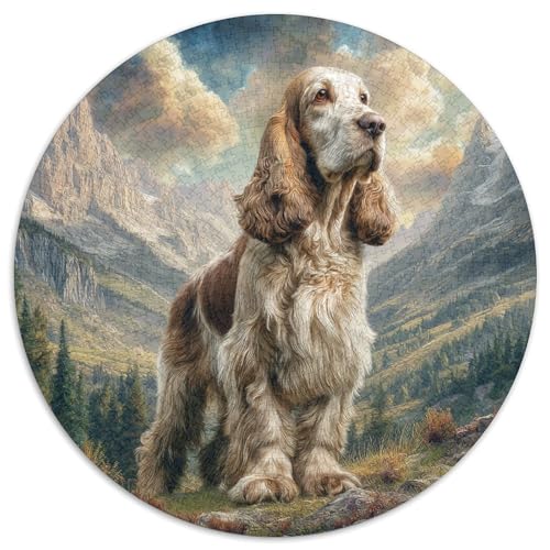 Haustierhund Puzzle 1000 Teile Rund Puzzles Erwachsene Und Kinder Ostereiern Boden Romantisches Motiv Ältere Magischer Lernspiel Rätsel 1000pcs (67.5x67.5cm) von RTTASVLZX