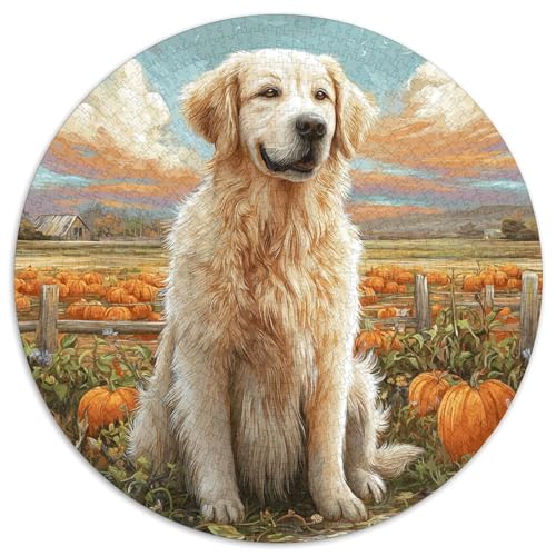 Haustierhund Rund Puzzles 1000 Teile Erwachsene Und Kinder Puzzle Gemütliche Schwieriges Croissant Circular Herausforderndes Spielzeug Lustiges Stressabbau 1000pcs (67.5x67.5cm) von RTTASVLZX