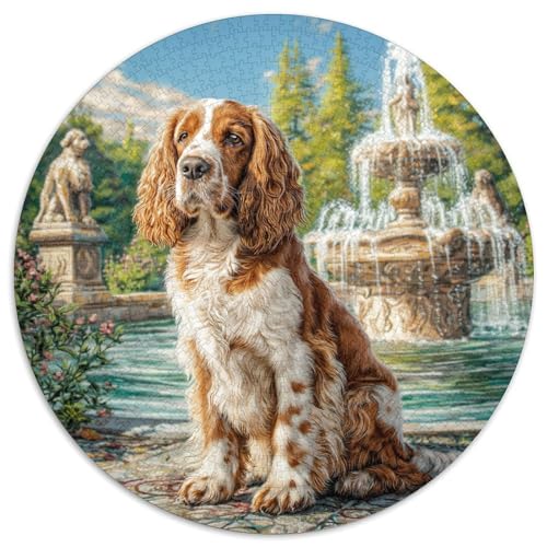 Haustierhund Rund Puzzles 1000 Teile Erwachsene Und Kinder Puzzle Legespiel Spiele Geschicklichkeitsspiel Geschenk Spielabende Lernen Fordernde Kleinkinder 1000pcs (67.5x67.5cm) von RTTASVLZX