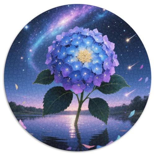 Hydrangee Rund Puzzles 1000 Teile Erwachsene Und Kinder Puzzle Romantisches Motiv Ältere Magischer Lernspiel Rätsel Teiliges Clevere 1000pcs (67.5x67.5cm) von RTTASVLZX