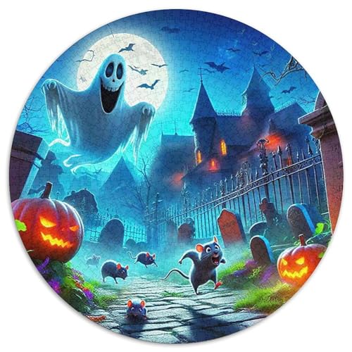Jumbie Kürbisse Puzzle 1000 Teile Rund Puzzles Erwachsene Und Kinder Teenager Schwer Weihnachten Farbverlauf Kreatives Constellation Einzigartige DIY 1000pcs (67.5x67.5cm) von RTTASVLZX