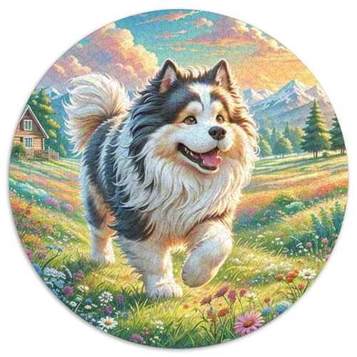 Keeshond 1000 Stück Puzzle Rund Puzzles Erwachsene Und Kinder Teiliges Clevere Voller Größe Geschenk Poster Game Abbauen Impossible 1000pcs (67.5x67.5cm) von RTTASVLZX