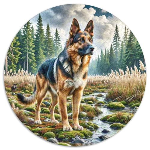 Keeshond Rund Puzzles 1000 Teile Erwachsene Und Kinder Puzzle Romantisches Motiv Ältere Magischer Lernspiel Rätsel Teiliges Clevere 1000pcs (67.5x67.5cm) von RTTASVLZX