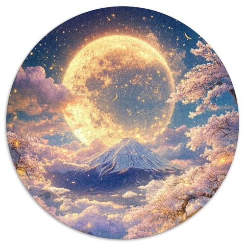 Kirschblüte Puzzle 1000 Teile Rund Puzzles Erwachsene Und Kinder Gemütliche Schwieriges Croissant Circular Herausforderndes Spielzeug Lustiges Stressabbau 1000pcs (67.5x67.5cm) von RTTASVLZX