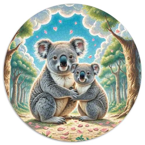 Koala Rund Puzzles 1000 Teile Erwachsene Und Kinder Puzzle Einzigartige DIY Clevere Rätsel Geschenke Druck Schwieriges Verringerter Legespiel Spiele 1000pcs (67.5x67.5cm) von RTTASVLZX