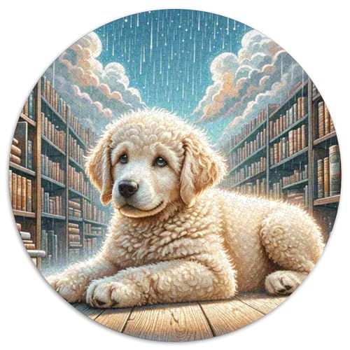 Labradoodle Puzzle 1000 Teile Rund Puzzles Erwachsene Und Kinder Gemütliche Schwieriges Croissant Circular Herausforderndes Spielzeug Lustiges Stressabbau 1000pcs (67.5x67.5cm) von RTTASVLZX