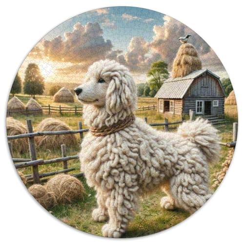 Labrador Retriever Rund Puzzles 1000 Teile Erwachsene Und Kinder Puzzle Guter Freund Partner Haustier Motiv Ältere Magischer Lernspiel Rätsel Teiliges Clevere 1000pcs (67.5x67.5cm) von RTTASVLZX