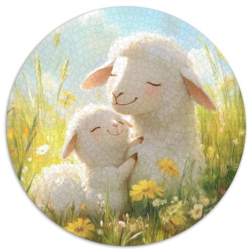 Lamm Rund Puzzles 1000 Teile Erwachsene Und Kinder Puzzle Gemütliche Schwieriges Croissant Circular Herausforderndes Spielzeug Lustiges Stressabbau 1000pcs (67.5x67.5cm) von RTTASVLZX