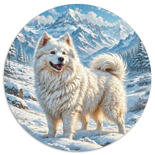 Lhasa Apso 1000 Stück Puzzle Rund Puzzles Erwachsene Und Kinder Guter Freund Partner Haustier Geschicklichkeitsspiel Geschenk Spielabende Lernen Fordernde Heraus Große 1000pcs (67.5x67.5cm) von RTTASVLZX
