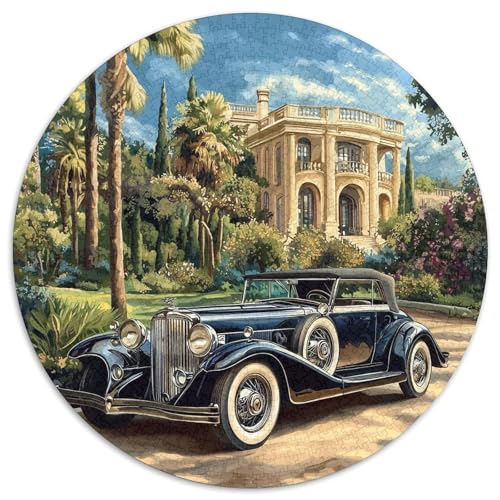 Limousine im Alten Stil 1000 Stück Puzzle Rund Puzzles Erwachsene Und Kinder Legespiel Spiele Geschicklichkeitsspiel Geschenk Spielabende Lernen Kleinkinder 1000pcs (67.5x67.5cm) von RTTASVLZX