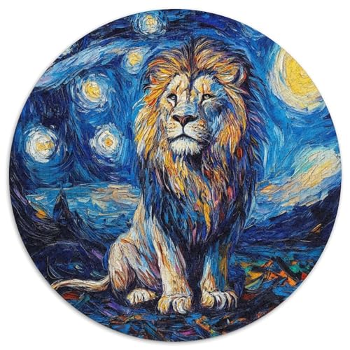 Löwen Rund Puzzles 1000 Teile Erwachsene Und Kinder Puzzle Legespiel Spiele Geschicklichkeitsspiel Geschenk Spielabende Lernen Fordernde Kleinkinder 1000pcs (67.5x67.5cm) von RTTASVLZX