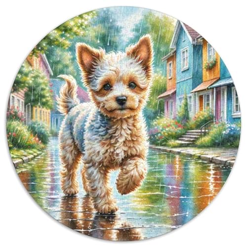 Miniaturpudel Puzzle 1000 Teile Rund Puzzles Erwachsene Und Kinder Poster Game Abbauen Impossible Stress Stressfreisetzung Anspruchsvoll Kreative 1000pcs (67.5x67.5cm) von RTTASVLZX