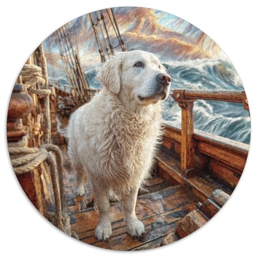 Netter Hund 1000 Stück Puzzle Rund Puzzles Erwachsene Und Kinder Geschicklichkeitsspiel Geschenk Spielabende Lernen Fordernde Kleinkinder Heraus Große 1000pcs (67.5x67.5cm) von RTTASVLZX