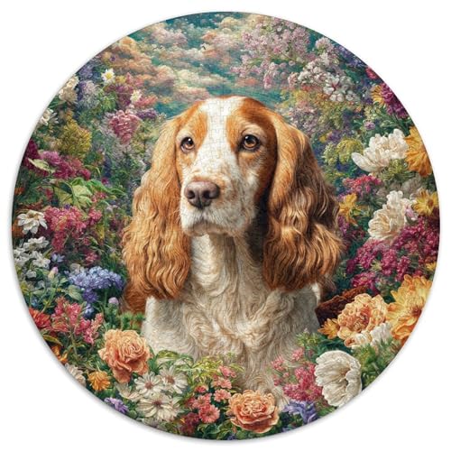 Netter Hund Puzzle 1000 Teile Rund Puzzles Erwachsene Und Kinder Croissant Circular Herausforderndes Spielzeug Lustiges Stressabbau Teenager Schwer 1000pcs (67.5x67.5cm) von RTTASVLZX