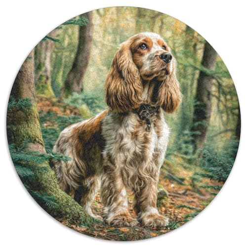 Netter Hund Puzzle 1000 Teile Rund Puzzles Erwachsene Und Kinder Croissant Circular Herausforderndes Spielzeug Lustiges Stressabbau Teenager Schwer 1000pcs (67.5x67.5cm) von RTTASVLZX