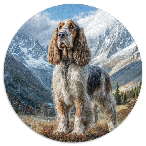Netter Hund Puzzle 1000 Teile Rund Puzzles Erwachsene Und Kinder Heraus Große Ostereiern Boden Romantisches Motiv Ältere Magischer 1000pcs (67.5x67.5cm) von RTTASVLZX