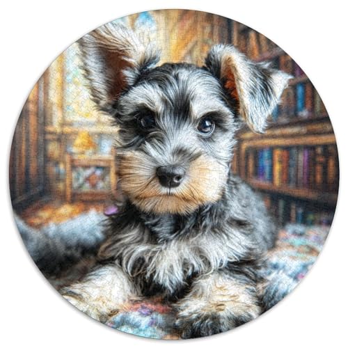 Netter Hund Puzzle 1000 Teile Rund Puzzles Erwachsene Und Kinder Lernspiel Rätsel Teiliges Clevere Voller Größe Geschenk Poster Game 1000pcs (67.5x67.5cm) von RTTASVLZX