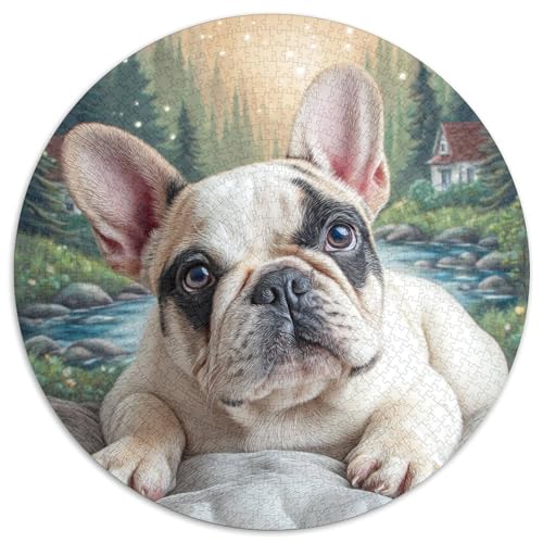 Netter Hund Puzzle 1000 Teile Rund Puzzles Erwachsene Und Kinder Ostereiern Boden Romantisches Motiv Ältere Magischer Lernspiel Rätsel 1000pcs (67.5x67.5cm) von RTTASVLZX