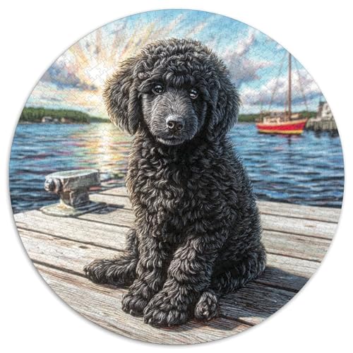 Netter Hund Puzzle 1000 Teile Rund Puzzles Erwachsene Und Kinder Teenager Schwer Weihnachten Farbverlauf Kreatives Constellation Einzigartige DIY 1000pcs (67.5x67.5cm) von RTTASVLZX