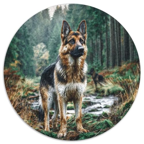 Netter Hund Rund Puzzles 1000 Teile Erwachsene Und Kinder Puzzle Druck Schwieriges Verringerter Legespiel Spiele Geschicklichkeitsspiel Geschenk Spielabende Lernen 1000pcs (67.5x67.5cm) von RTTASVLZX