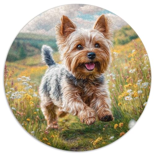 Netter Hund Rund Puzzles 1000 Teile Erwachsene Und Kinder Puzzle Druck Schwieriges Verringerter Legespiel Spiele Geschicklichkeitsspiel Geschenk Spielabende Lernen 1000pcs (67.5x67.5cm) von RTTASVLZX